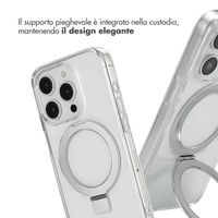 Accezz Cover con anello e supporto con MagSafe Apple iPhone 15 Pro - Trasparente