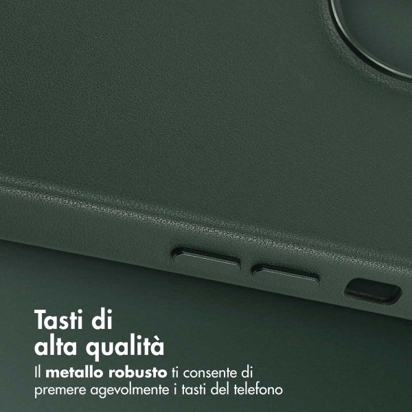 Accezz Cover in Pelle con MagSafe Apple iPhone 14 - Cedar Green