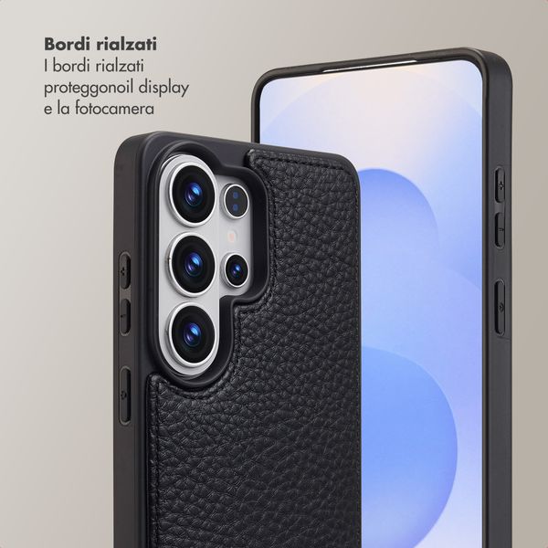 Selencia Cover per telefono Nova con cordino e portacarte Samsung Galaxy S26 Ultra - Nero