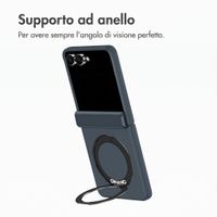 Accezz Color Backcover con MagSafe e supporto ad anello Samsung Galaxy Z Flip 8 - Blu scuro
