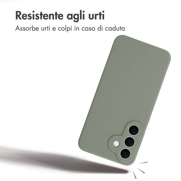 Accezz Cover in silicone liquido con MagSafe Samsung Galaxy S26 FE - Cooper Green