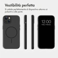 imoshion Cover posteriore Color con Thin MagSafe Ring Apple iPhone 14 / 13 - Nero