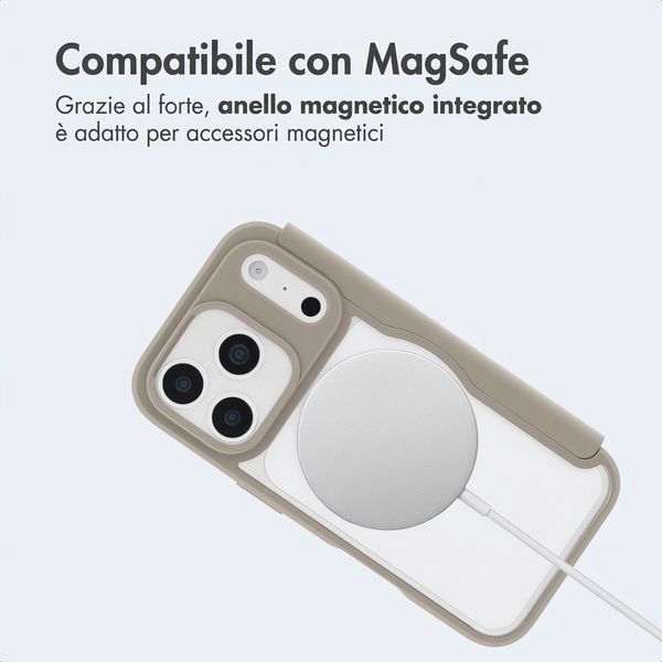 imoshion Bookcase trasparente con MagSafe Apple iPhone 17 Pro - Beige