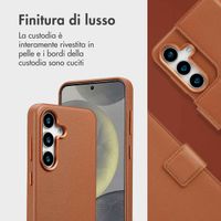Accezz Cover in pelle 2 in 1 con MagSafe Samsung Galaxy S25 - Sienna Brown