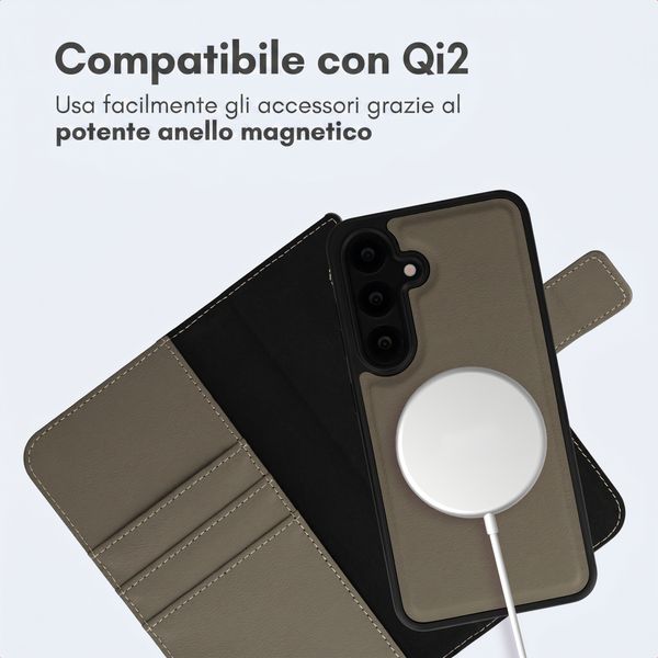 imoshion Cover a libro di lusso 2-in-1 rimovibile Samsung Galaxy S25 - Verde