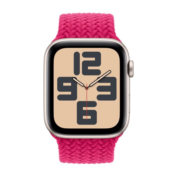 Apple Cinturino Solo intrecciato Apple Watch | 44/45/46/49 mm - Taglia 4 - Raspberry