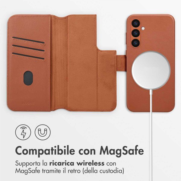 Accezz Cover in pelle 2 in 1 con MagSafe Samsung Galaxy S24 Plus - Sienna Brown
