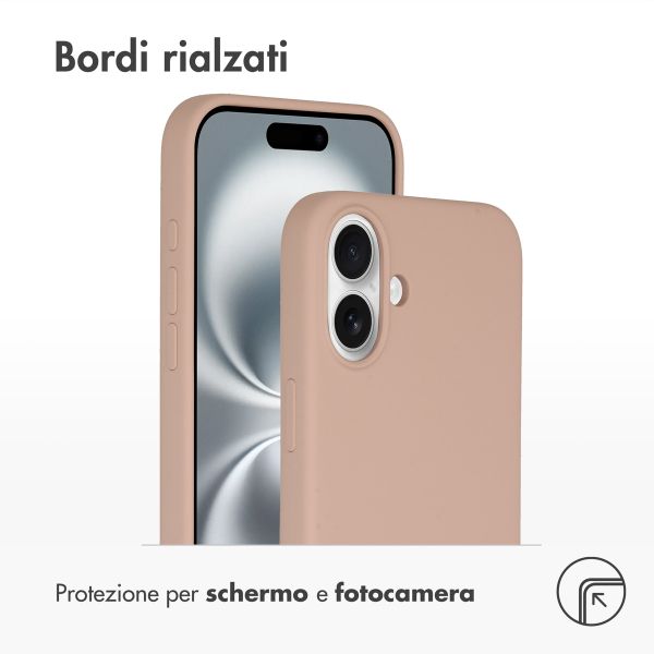 Accezz Cover in silicone liquido con MagSafe Apple iPhone 16 Plus - Rosa