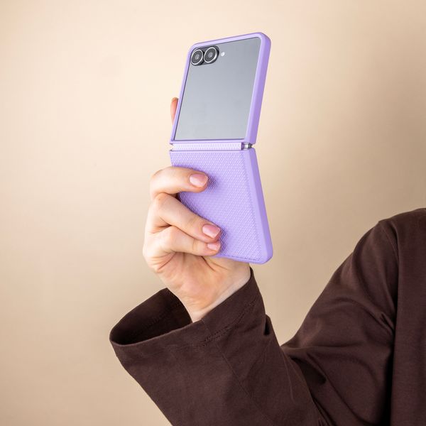 Accezz Cover Grid Samsung Galaxy Z Flip 8 - Lilla