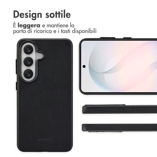 Accezz Cover in Pelle con MagSafe Samsung Galaxy S26 - Onyx Black