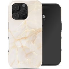 Selencia Cover posteriore Vivid con MagSafe Apple iPhone 16 Pro Max - Golden Beige Marble