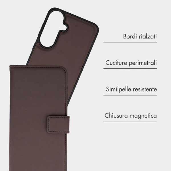 imoshion Cover a libro di lusso 2-in-1 rimovibile Samsung Galaxy S26 FE - Marrone