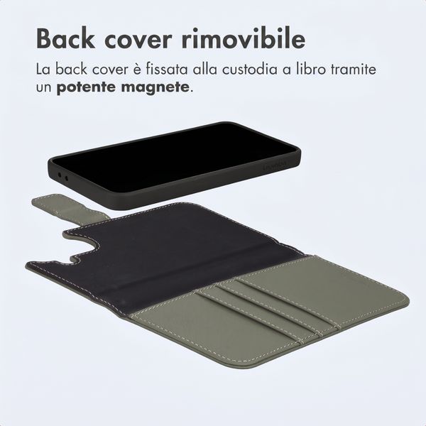 imoshion Cover a libro di lusso 2-in-1 rimovibile Samsung Galaxy A57 (5G) - Verde