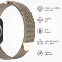 imoshion Cinturino milanese magnetico Apple Watch | 44/45/46/49 mm - Taglia S - Starlight