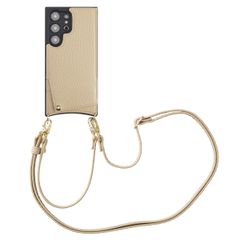 Selencia Cover per telefono Nova con cordino e portacarte Samsung Galaxy S24 Ultra - Beige