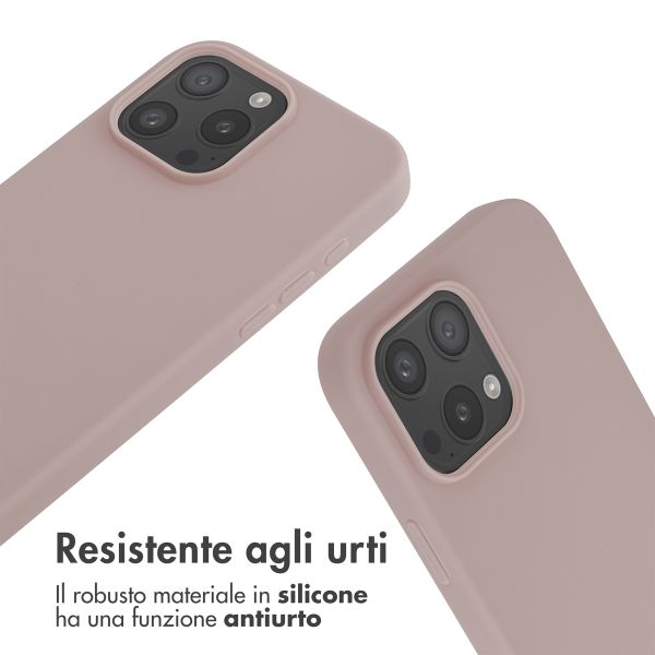 imoshion Cover in Silicone con Cordino Apple iPhone 16 Pro Max - Sand Pink