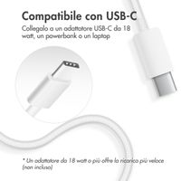 Accezz Caricatore wireless USB-C - Caricatore wireless MagSafe - 1 metro - Bianco