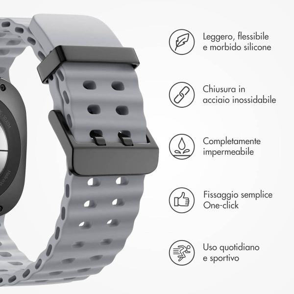 imoshion Cinturino Ocean in silicone Samsung Galaxy Watch Ultra (2024/2025) - Brown Gray
