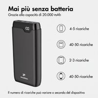 imoshion Powerbank - 27.000 mAh - Quick Charge e Power Delivery - 30W - Nero