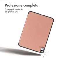 imoshion Cover a libro Trifold Apple iPad 11 (2025) 11 pollici A16 / iPad 10 (2022) 10.9 pollici - Oro rosa