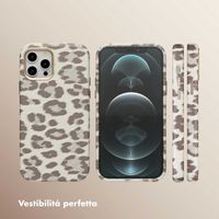 Selencia Cover Sabi Stampa pantera con MagSafe Apple iPhone 12 (Pro) - Soft Ivory