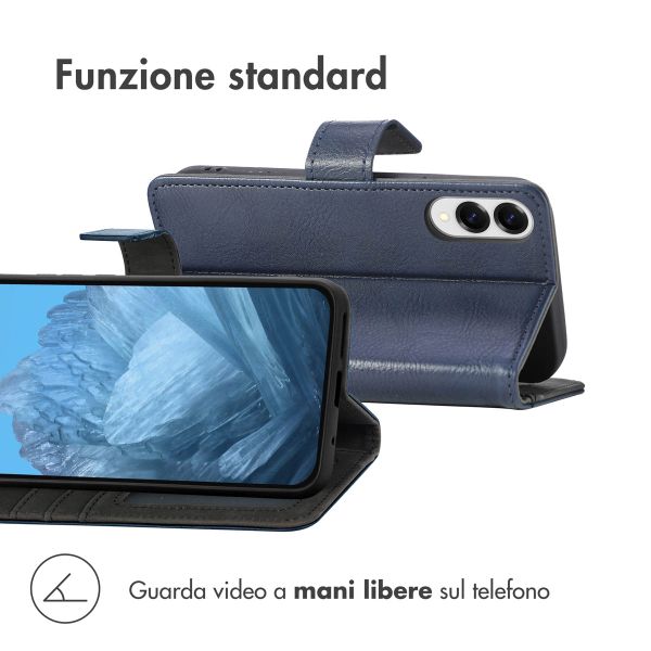 imoshion Cover a libro di Lusso Samsung Galaxy S25 Edge - Blu scuro
