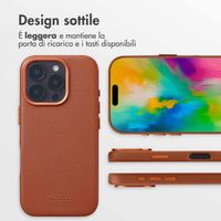 Accezz Cover in Pelle con MagSafe Apple iPhone 16 Pro - Sienna Brown