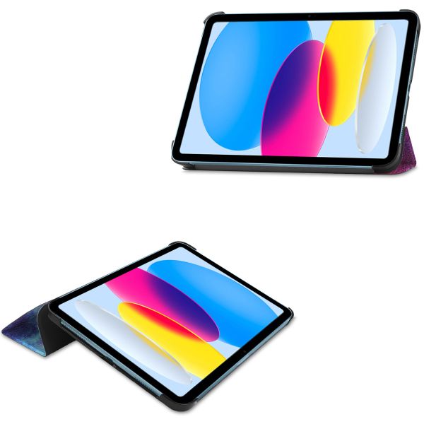 imoshion Cover Trifold Design Apple iPad 11 (2025) 11 pollici A16 / iPad 10 (2022) 10.9 pollici - Space