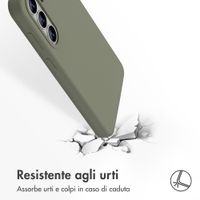 Accezz Cover in silicone liquido con MagSafe Samsung Galaxy S26 Plus - Cooper Green