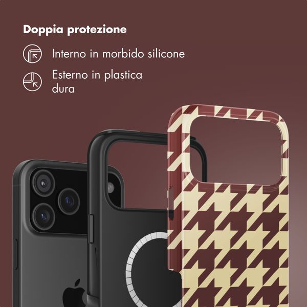 Selencia Cover posteriore Vivid con MagSafe Apple iPhone 17 Pro - Pied-de-Poule