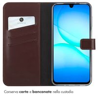 Selencia Cover a libro in vera pelle Samsung Galaxy A17 (5G) / (4G) - Marrone