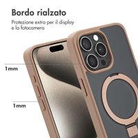 Accezz Cover con anello e supporto con MagSafe Apple iPhone 15 Pro Max - Marrone