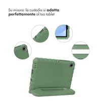 imoshion Cover Posteriore Kidsproof con Maniglia Samsung Galaxy Tab A11 / A9 8.7 pollici - Olive Green