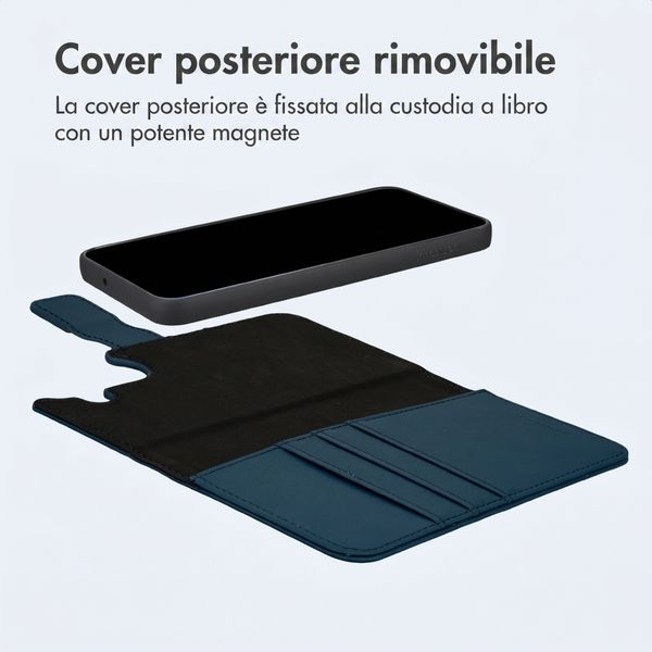 imoshion Cover a libro di lusso 2-in-1 rimovibile Samsung Galaxy A17 (5G) / (4G) - Blu