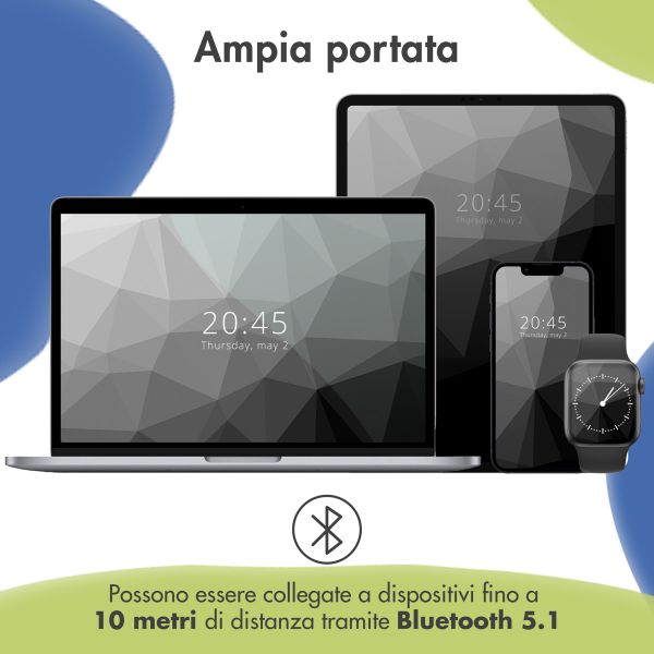 imoshion Cuffie wireless per bambini Dino LED Light - Limitatore di decibel - Con cavo AUX - Cobalt Blue / Lime