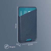 Accezz Portacarte in pelle magnetico - Compatibile con Apple Find My - Nightfall Blue