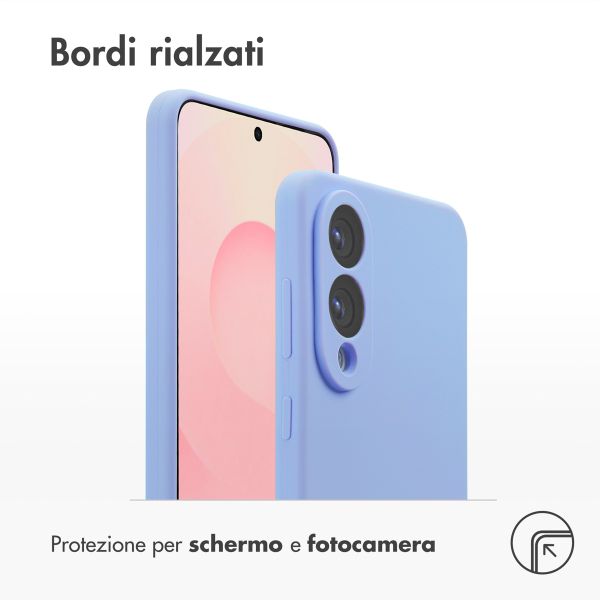 Accezz Cover in silicone liquido con MagSafe Samsung Galaxy S25 Edge - Viola