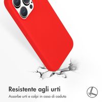 Accezz Cover in silicone liquido con MagSafe Apple iPhone 15 Pro - Rosso