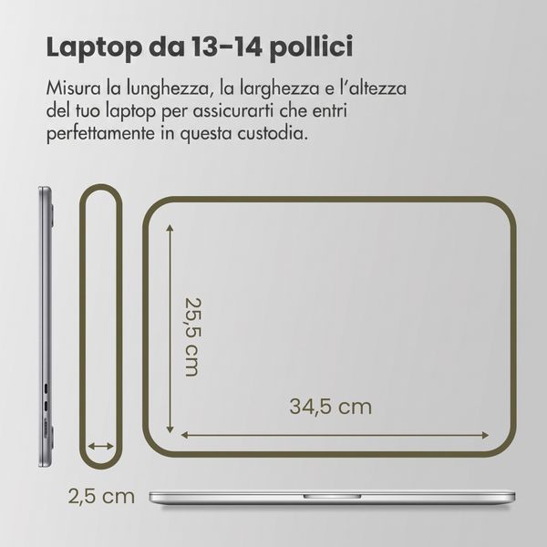 Accezz Cover laptop 13-14 pollici - Slate Gray