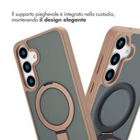 Accezz Cover con anello e supporto con MagSafe Samsung Galaxy S25 Plus - Marrone