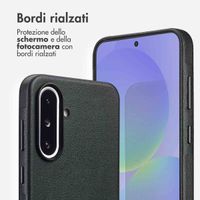 Accezz Cover in Pelle con MagSafe Samsung Galaxy A36 / A56 - Onyx Black
