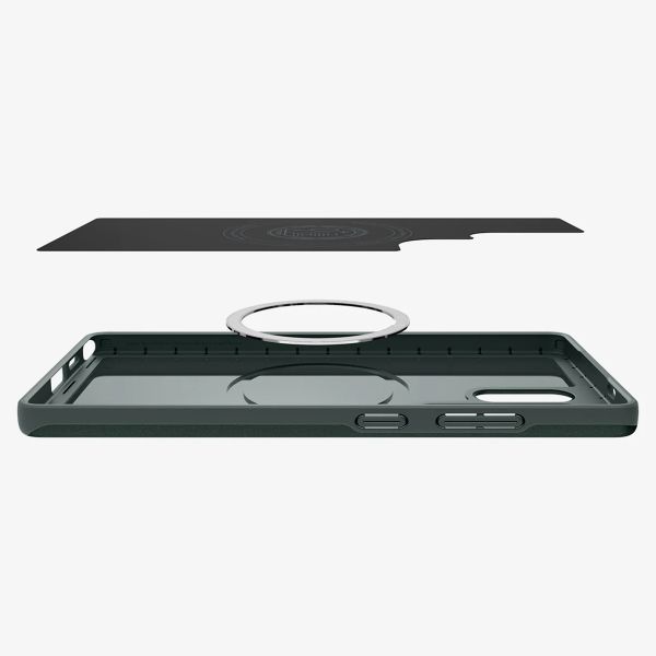 Spigen Cover posteriore Thin Fit MagSafe Samsung Galaxy S25 Ultra - Abyss Green
