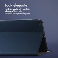 Accezz Cover Tablet Classica Apple iPad 9 (2021) 10.2 pollici / iPad 8 (2020) 10.2 pollici / iPad 7 (2019) 10.2 pollici - Blu scuro