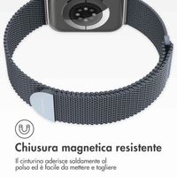 imoshion Cinturino milanese magnetico Apple Watch | 44/45/46/49 mm - Taglia S - Grigio scuro