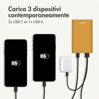 imoshion Powerbank in alluminio Ultra Series 20.000 mAh - Ricarica rapida fino a 33 watt - Oro