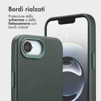 Accezz Cover in pelle 2 in 1 con MagSafe Apple iPhone 17e / 16e - Cedar Green