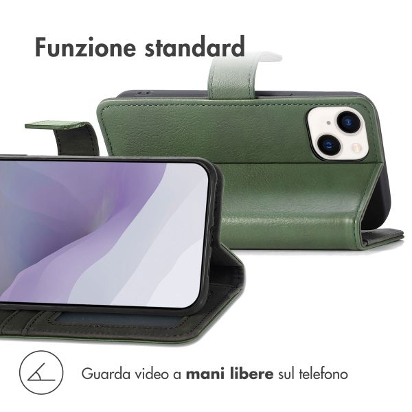 imoshion Cover a libro di Lusso Apple iPhone 14 / 13 - Verde