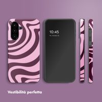 Selencia Cover Posteriore Vivid Samsung Galaxy A57 (5G) - Wavy Swirl Pink Plum
