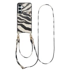 Selencia Cover per telefono Nova con cordino e portacarte Samsung Galaxy S25 / S24 - Zazzy Zebra