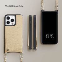 Selencia Cover per telefono Nova con cordino e portacarte Apple iPhone 13 Pro - Beige